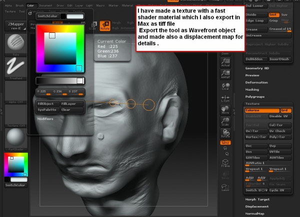 Creation of Clay draft of a human head: Step 16